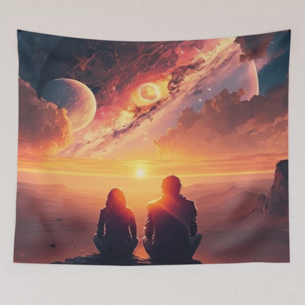 Item preview, couple watching  a shooting star   designed and sold by via-colab.
