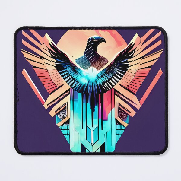 Item preview, Horus Egyptian God Falcon in Cyberpunk Style Sticker - Unique and Eye-Catching Design for Laptop, Water Bottle, and More! designed and sold by Mytho Merch.
