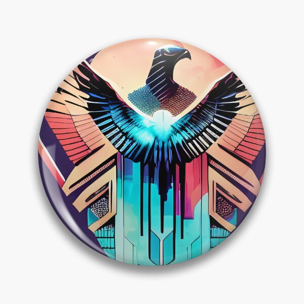 Artikelvorschau, Horus Ägyptischer Gottfalke im Cyberpunk-Stil Aufkleber – Einzigartiges und auffälliges Design für Laptop, Wasserflasche und mehr! entworfen und verkauft von Mytho Merch.