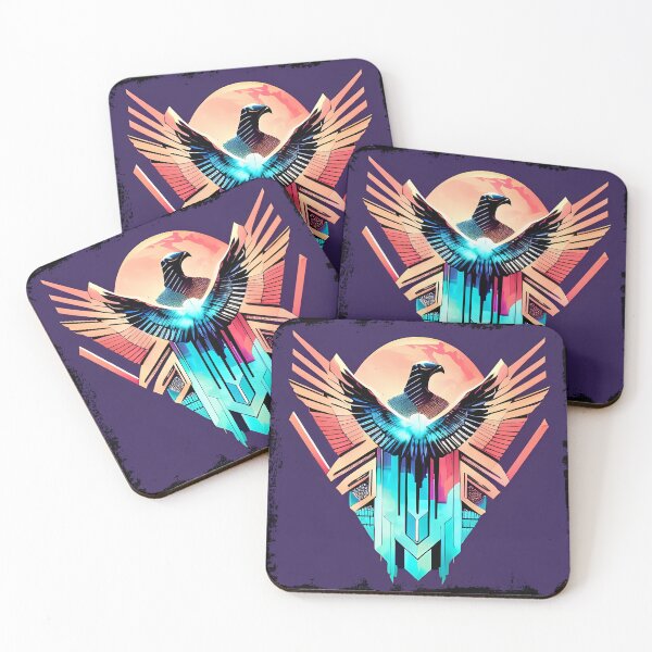 Item preview, Horus Egyptian God Falcon in Cyberpunk Style Sticker - Unique and Eye-Catching Design for Laptop, Water Bottle, and More! designed and sold by Mytho Merch.