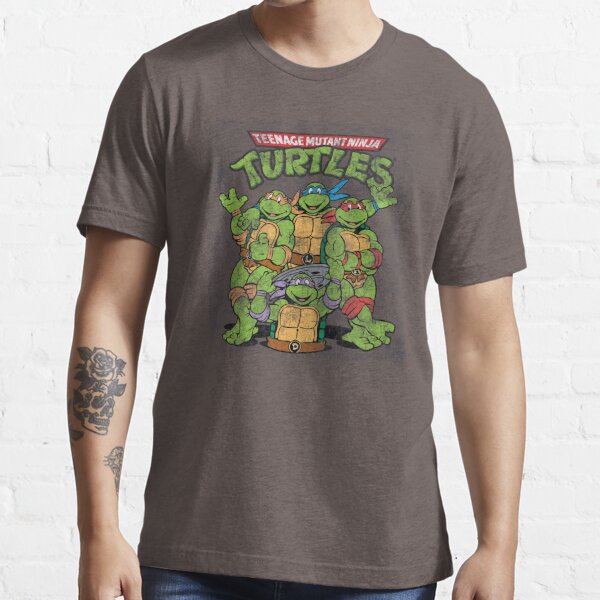 Men's Teenage Mutant Ninja Turtles Vintage Cartoon Group Shot Tee, Size: 3XL, White