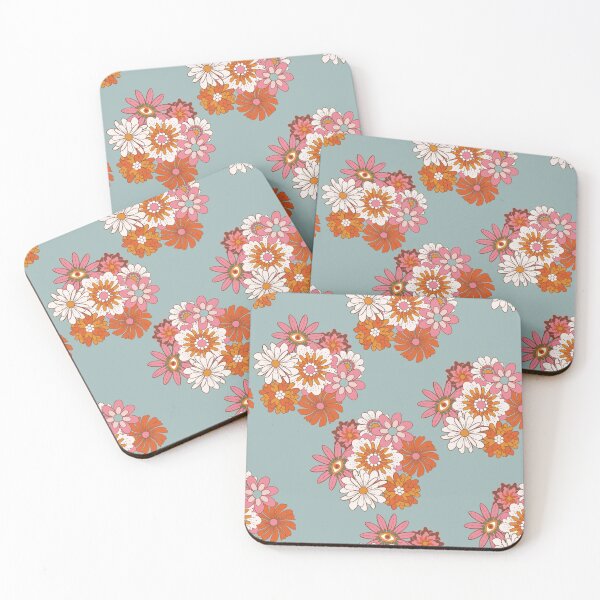 Item preview, Retro boho groovy flori pattern designed and sold by ReneMagritteArt.