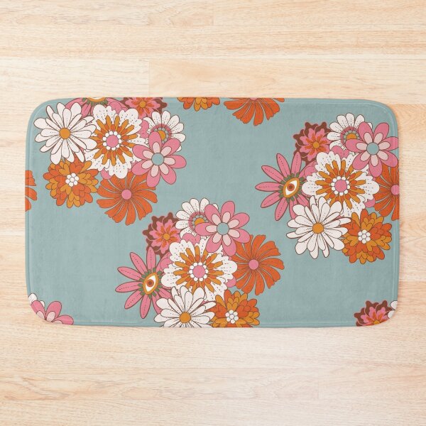 Item preview, Retro boho groovy flori pattern designed and sold by ReneMagritteArt.