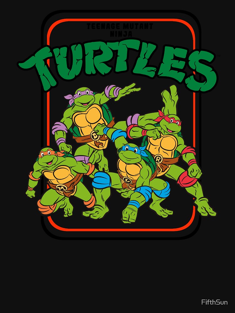 Teenage Mutant Ninja Turtles Retro Sun Group Teenage Mutant Ninja Turtles Active T-Shirt | Redbubble