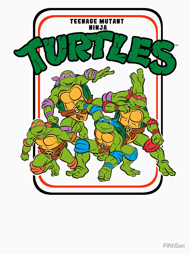 Teenage Mutant Ninja Turtles Vintage Cartoon Group Shot Essential