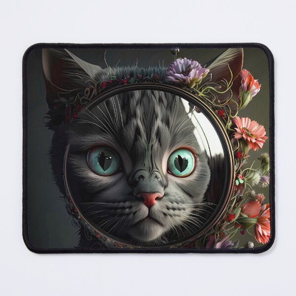 Item preview, cute kitten looks through a magnifying glass designed and sold by SMILE88.