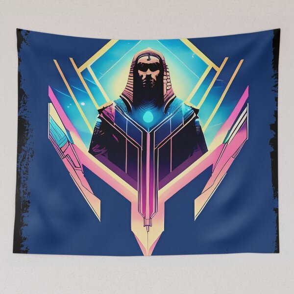 Item preview, Horus Egyptian God Falcon in Cyberpunk Style Sticker - Unique and Eye-Catching Design for Laptop, Water Bottle, and More! designed and sold by Mytho Merch.