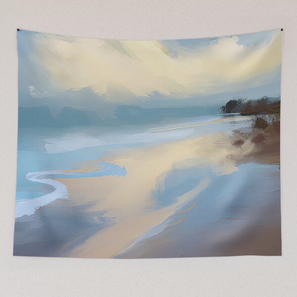 Item preview, Seaside Serenade: Calm Coastal Fine Art Design Art designed and sold by ArtPrintsAi.