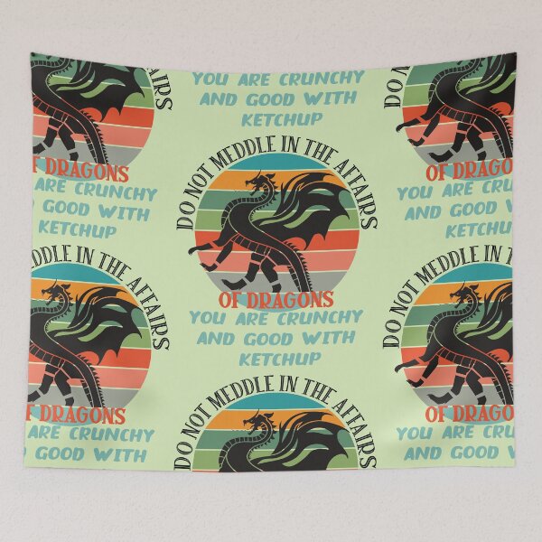 Item preview, Do Not Meddle In The Affairs Of Dragons Retro designed and sold by fatydesignspace.