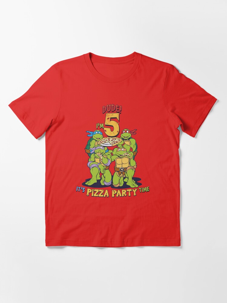  Teenage Mutant Ninja Turtles I'm 5 Dude Pizza Birthday Party T- Shirt : Clothing, Shoes & Jewelry