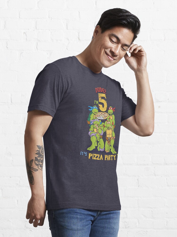  Teenage Mutant Ninja Turtles I'm 5 Dude Pizza Birthday Party T- Shirt : Clothing, Shoes & Jewelry