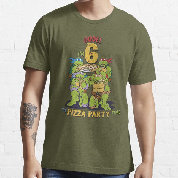 Top teenage Mutant Ninja Turtles Dude I Am 6 Years Old Mikey Pizza Birthday  Party T-shirt, hoodie, sweater, longsleeve and V-neck T-shirt