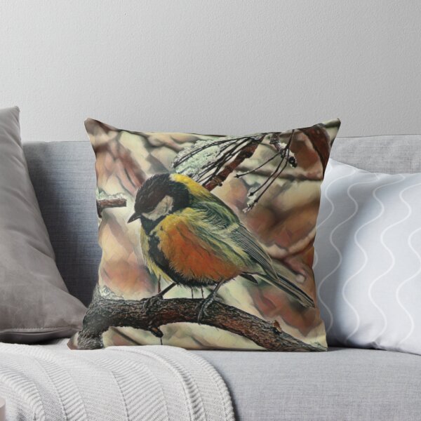 Item preview, a bird on a branch designed and sold by IsidorArt.