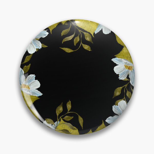 Artikelvorschau, Frame square daisy leaves liana watercolor sketch black entworfen und verkauft von Yana Mustafina | Boho Soulful Designs.