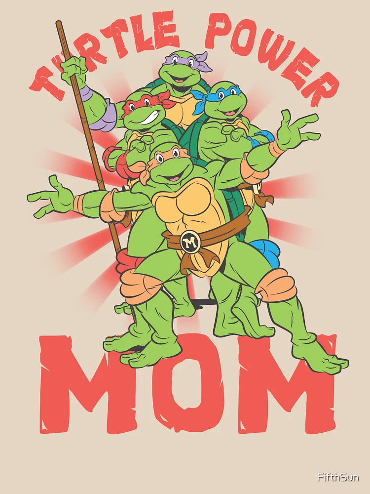 Women's Teenage Mutant Ninja Turtles Turtle Power Mom T-Shirt - Navy Blue -  2X Large