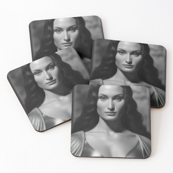 Item preview, Black and White Femme Fatale Mona Lisa Photography designed and sold by RK - Shop.