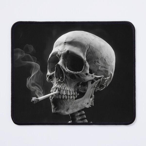 Item preview, Death Smoking a Cigarette, skull painting designed and sold by EnzoZs.