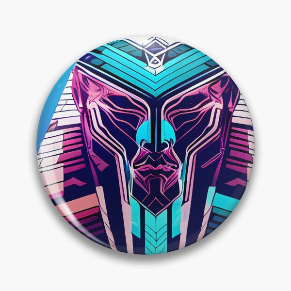 Item preview, Horus Egyptian God Falcon in Cyberpunk Style Sticker - Unique and Eye-Catching Design for Laptop, Water Bottle, and More! designed and sold by Mytho Merch.