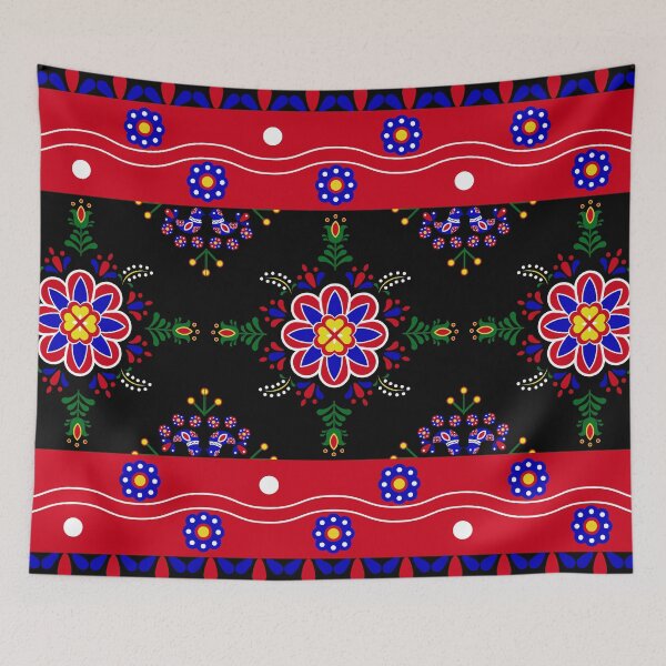 Item preview, Beautiful motif batik Mandala National Slavic, Moravian, Hungarian floral, bird traditional ethnic seamless pattern.  designed and sold by Yellowduckstudio.