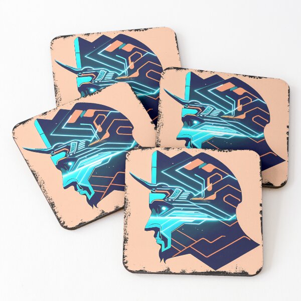 Item preview, Horus Egyptian God Falcon in Cyberpunk Style Sticker - Unique and Eye-Catching Design for Laptop, Water Bottle, and More! designed and sold by Mytho Merch.