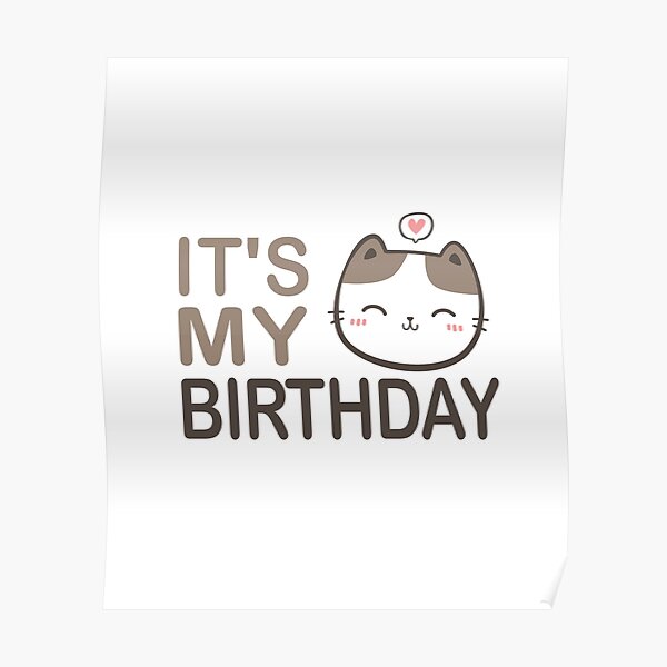 Hello Kitty It's My Birthday Poster
