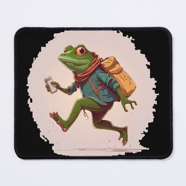 Item preview, humanized frog running designed and sold by Colorful Dreams.