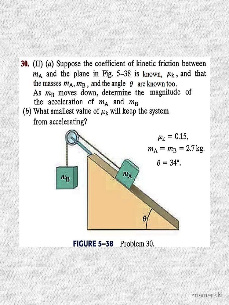 Physics problem: Suppose the coefficient of kinetic friction between the mass and the plane is known. #Physics #Education #PhysicsEducation, by znamenski