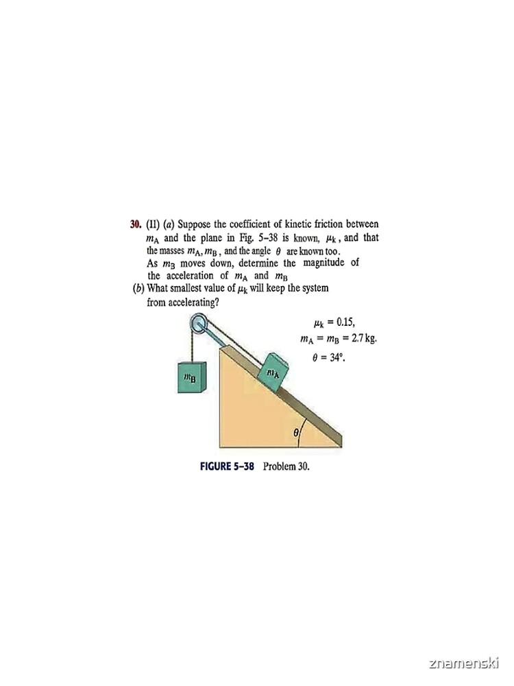 Physics problem: Suppose the coefficient of kinetic friction between the mass and the plane is known. #Physics #Education #PhysicsEducation, by znamenski