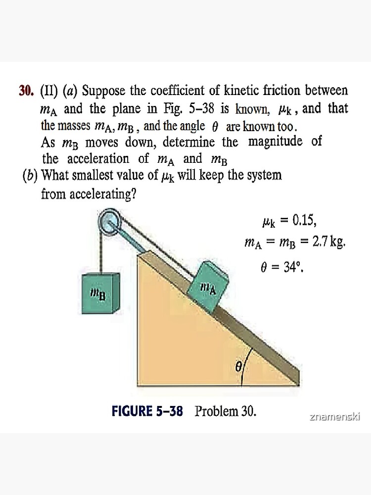 Physics problem: Suppose the coefficient of kinetic friction between the mass and the plane is known. #Physics #Education #PhysicsEducation, by znamenski