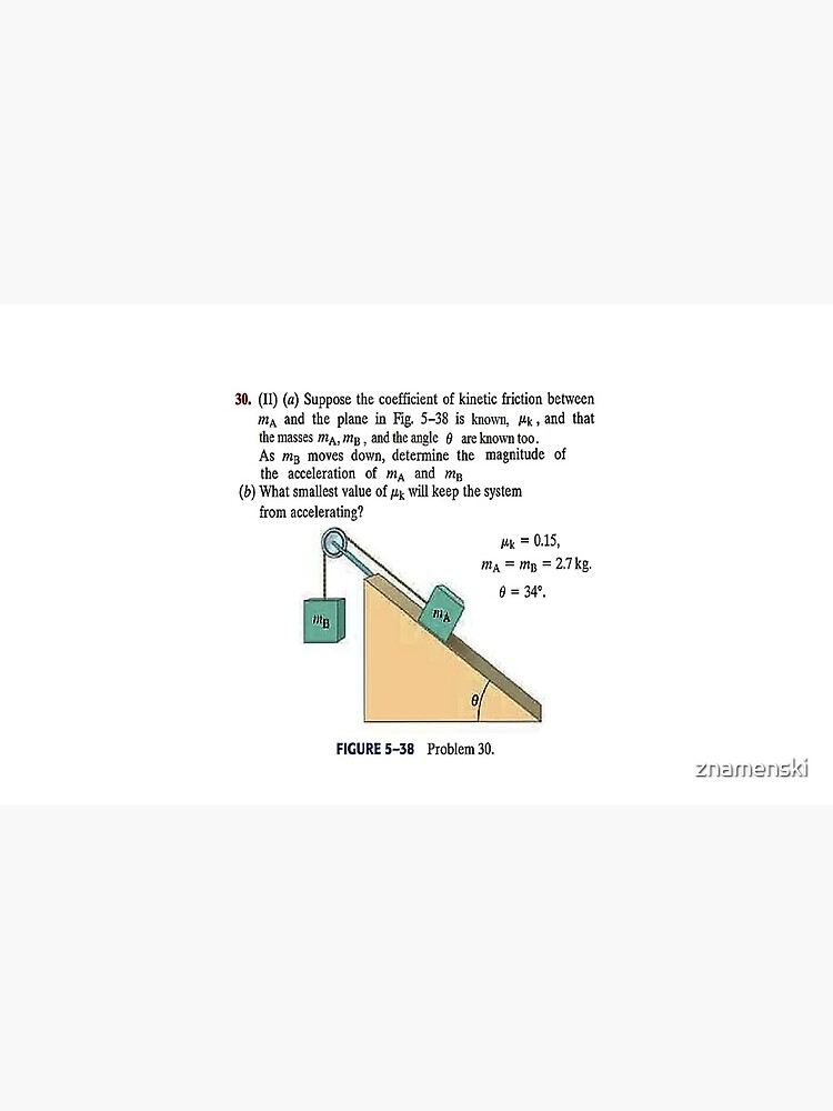 Physics problem: Suppose the coefficient of kinetic friction between the mass and the plane is known. #Physics #Education #PhysicsEducation, by znamenski