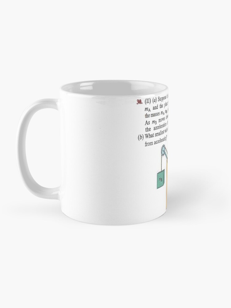 Alternate view of Physics problem: Suppose the coefficient of kinetic friction between the mass and the plane is known. #Physics #Education #PhysicsEducation, Mug
