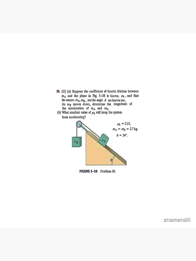 Physics problem: Suppose the coefficient of kinetic friction between the mass and the plane is known. #Physics #Education #PhysicsEducation, by znamenski