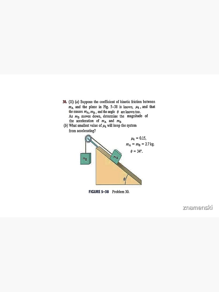 Physics problem: Suppose the coefficient of kinetic friction between the mass and the plane is known. #Physics #Education #PhysicsEducation, by znamenski