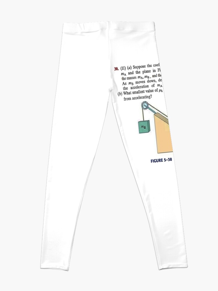 Alternate view of Physics problem: Suppose the coefficient of kinetic friction between the mass and the plane is known. #Physics #Education #PhysicsEducation, Leggings