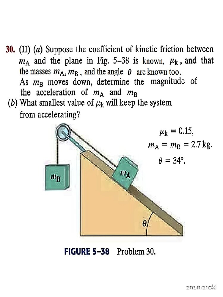 Physics problem: Suppose the coefficient of kinetic friction between the mass and the plane is known. #Physics #Education #PhysicsEducation, by znamenski