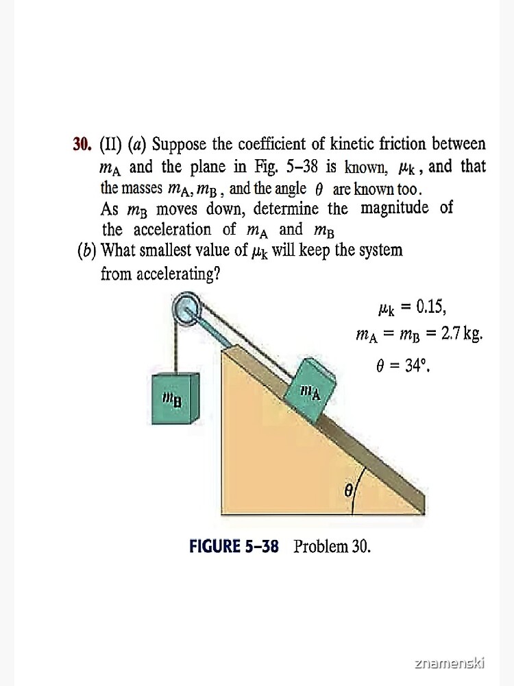 Physics problem: Suppose the coefficient of kinetic friction between the mass and the plane is known. #Physics #Education #PhysicsEducation, by znamenski