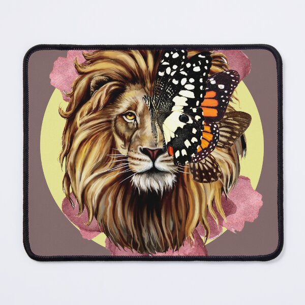 Item preview, Leo Lion Zodiac Sign with Butterflies and Flowers designed and sold by GHANLUES.