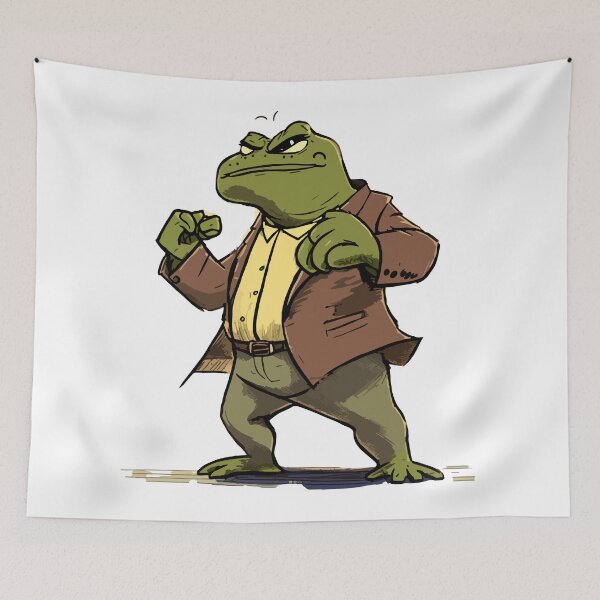 Item preview, Humanized Frog Fighting Pose designed and sold by Colorful Dreams.