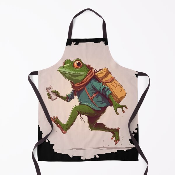 Item preview, humanized frog running designed and sold by Colorful Dreams.