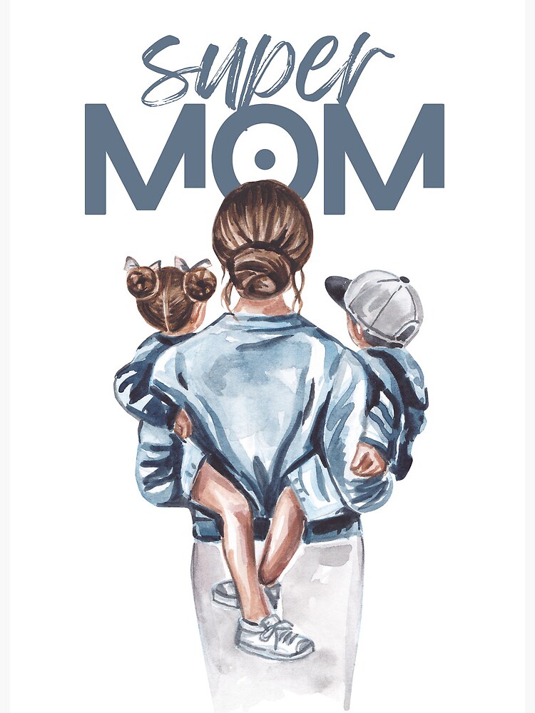 Super Mom Art Print by Micheal Joseph