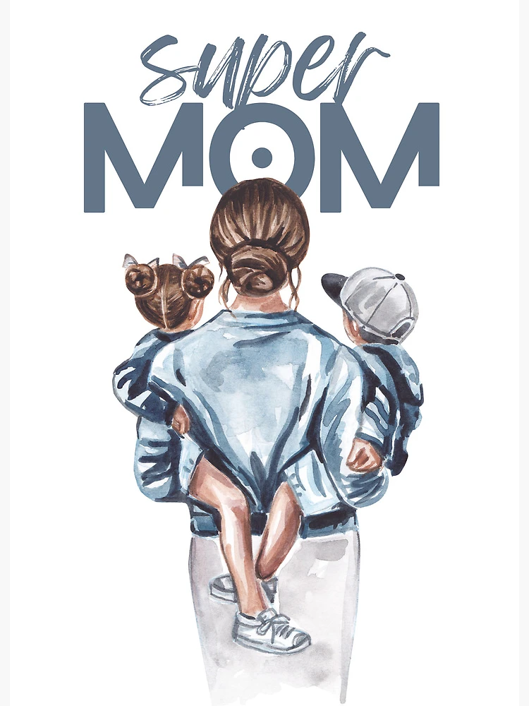 My mom my hero mothers day gift ideas best mom gifts mother's day  celebration graphic design Metal Print by Mounir Khalfouf - Fine Art America