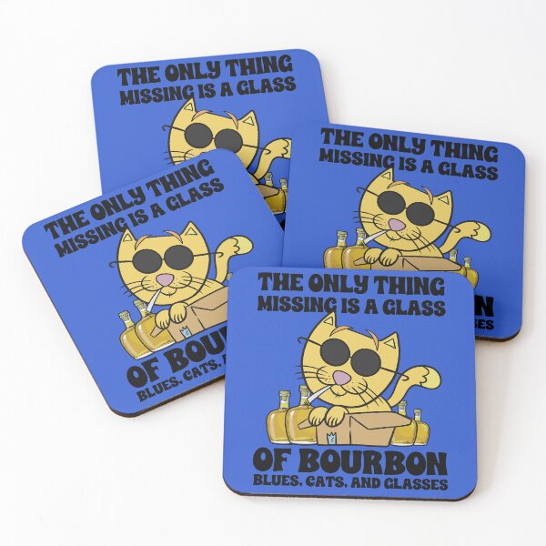 Item preview, The only thing missing is a glass of bourbon : Cool Cats listen to blues designed and sold by ImaginarStore.