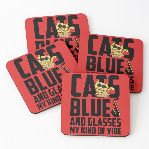 Item preview, Cats blues and glasses my kind of vibe : Cool Cats listen to blues designed and sold by ImaginarStore.