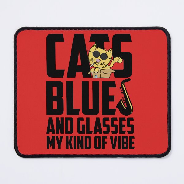 Item preview, Cats blues and glasses my kind of vibe : Cool Cats listen to blues designed and sold by ImaginarStore.