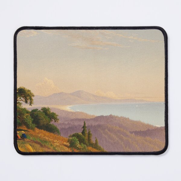 Item preview, Vintage 1874 Ocean Scene Art - Santa Cruz Mountains, Monterey Bay, Pacific Ocean designed and sold by VintageArtRepro.