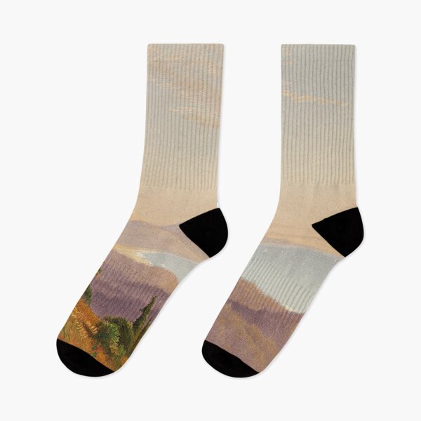 Item preview, Vintage 1874 Ocean Scene Art - Santa Cruz Mountains, Monterey Bay, Pacific Ocean designed and sold by VintageArtRepro.