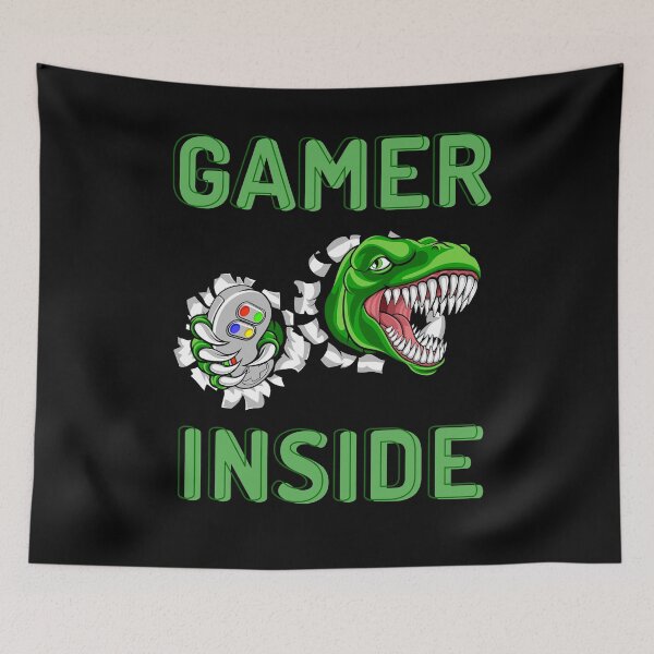 Item preview, Gamer Inside - Dinosaur Video Game Controller Mascot designed and sold by limos.