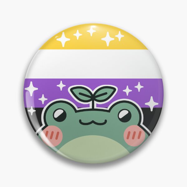 Item preview, Pride Frog: Non-Binary Flag designed and sold by kaleidoink designs.