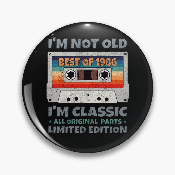 Item preview, VINTAGE BEST OF 1986 ALL ORIGINAL PARTS LIMITED EDITION RETRO FUNNY DISTRESSED CASSETTE BIRTHDAY GIFT designed and sold by Kipcio.