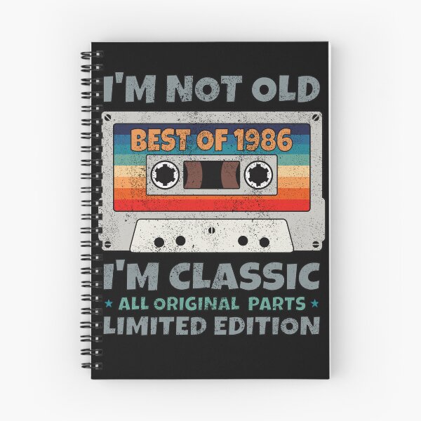 Item preview, VINTAGE BEST OF 1986 ALL ORIGINAL PARTS LIMITED EDITION RETRO FUNNY DISTRESSED CASSETTE BIRTHDAY GIFT designed and sold by Kipcio.